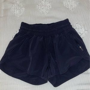 Navy lululemon track that low rise shorts